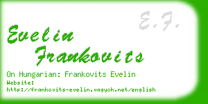 evelin frankovits business card